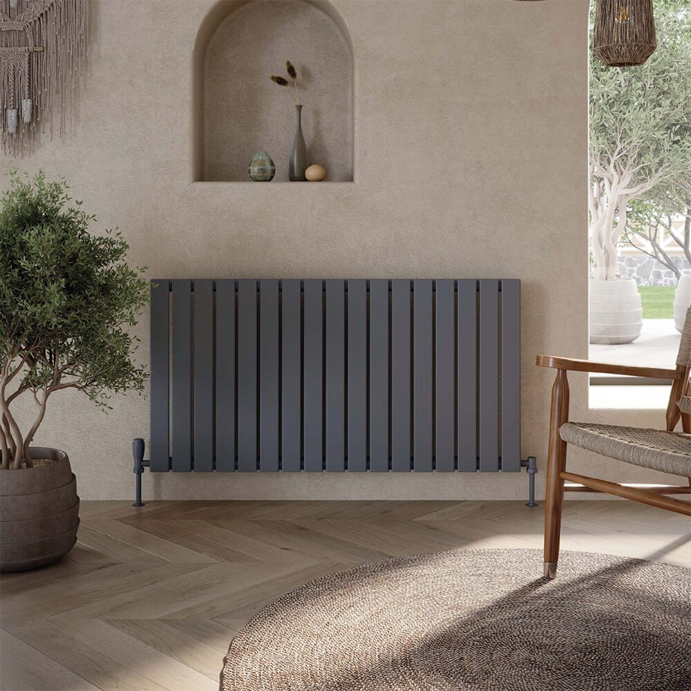 Bravo Horizontal Designer Radiator - Single - Anthracite - Various Sizes