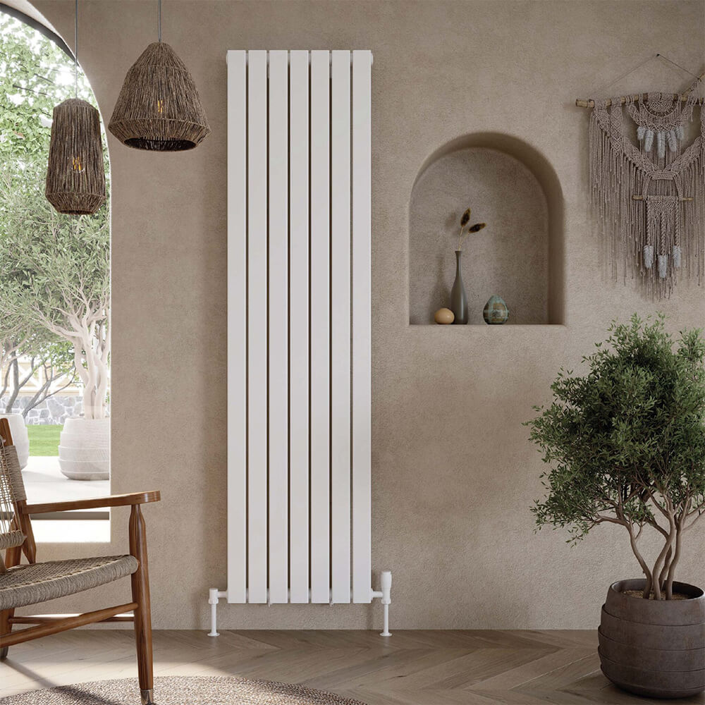 Bravo Vertical Designer Radiator - Double - White - Various Sizes