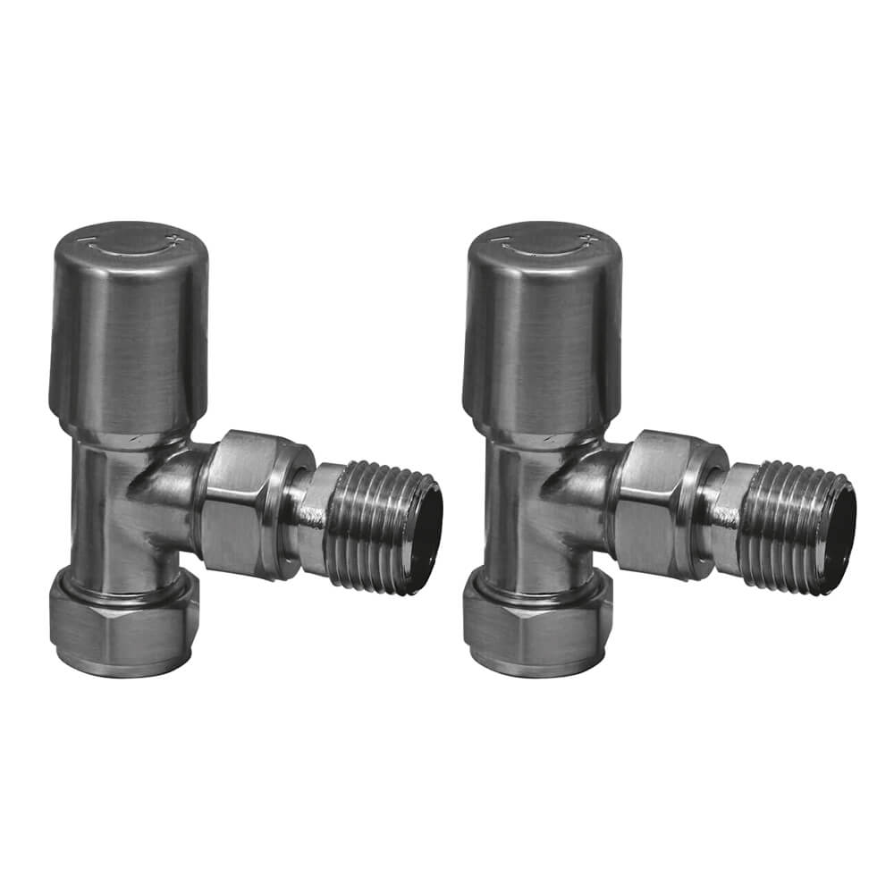 Gunmetal Towel Rail Valves Angled (Pair)