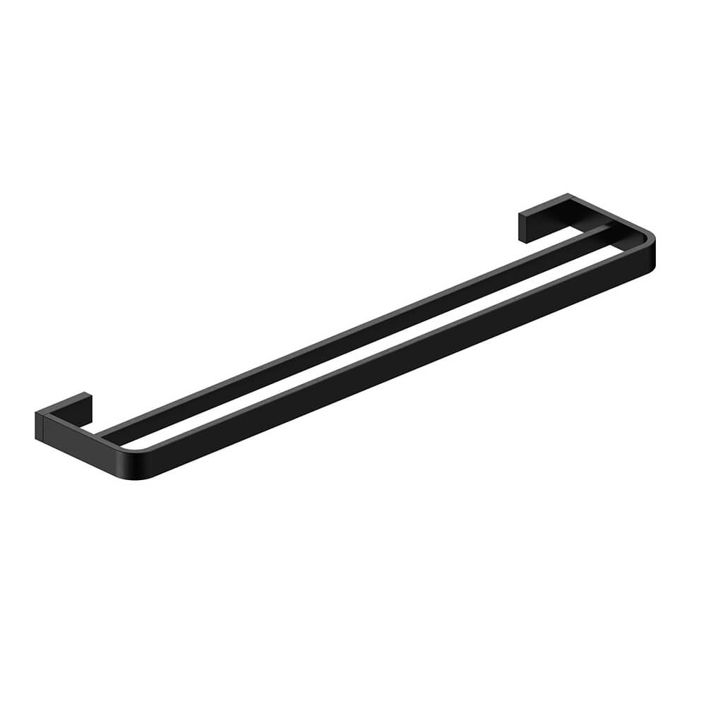Mono Matte Black Double Towel Rail