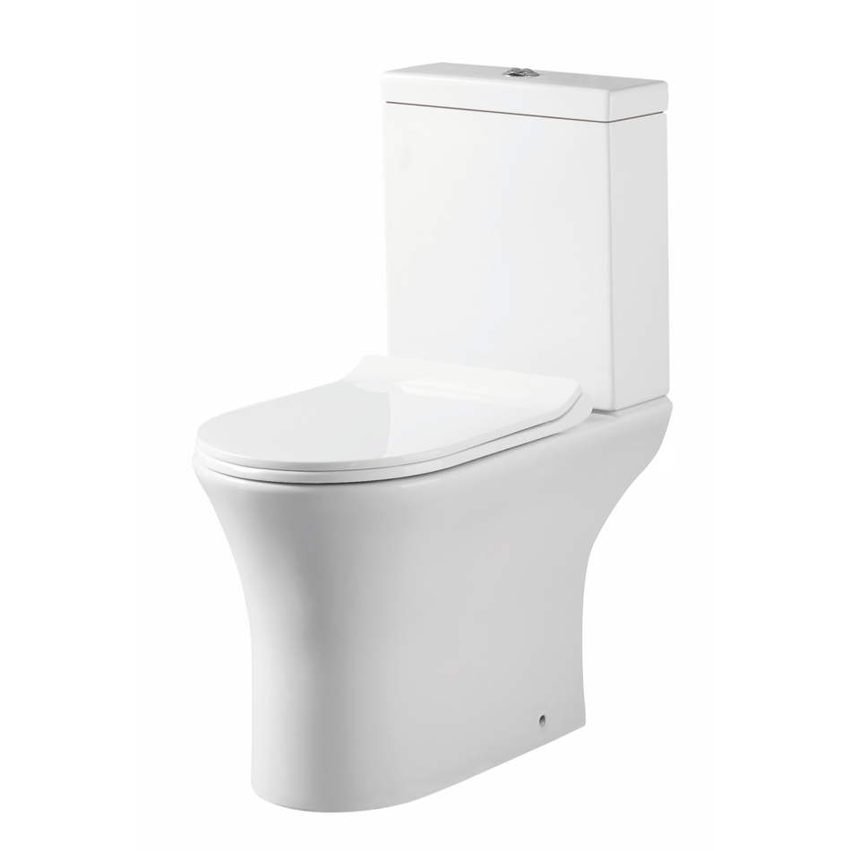 Deia Rimless Open Back Pan Including Cistern & Soft Close Seat (Complete)