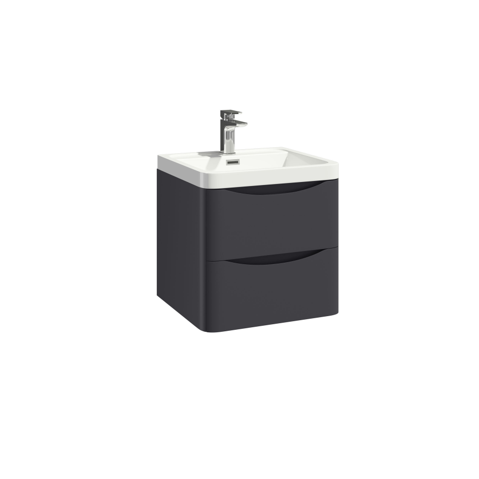 Bella 500 Wall Cabinet with Basin - Matte Grey (Complete)