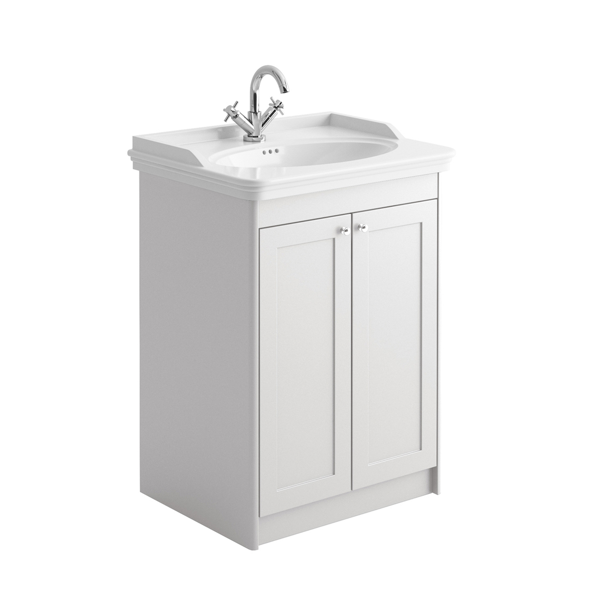Classica Vanity Unit with Classica Basin - Silk Chalk White (Complete)