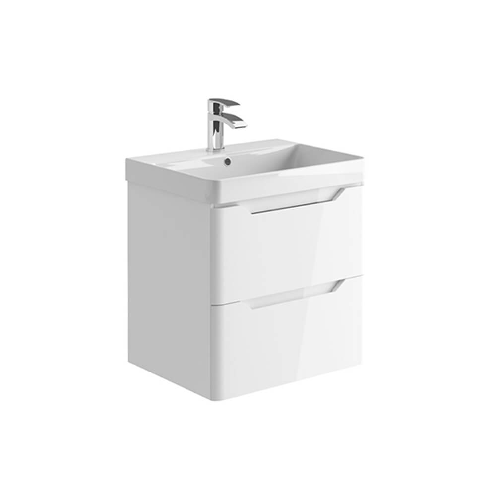 Ella 600 Wall Cabinet - High Gloss White (Complete)