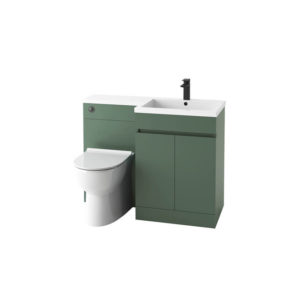 Empire 1100 Furniture Pack - Right Hand Basin - Matte Sage Green (Complete)