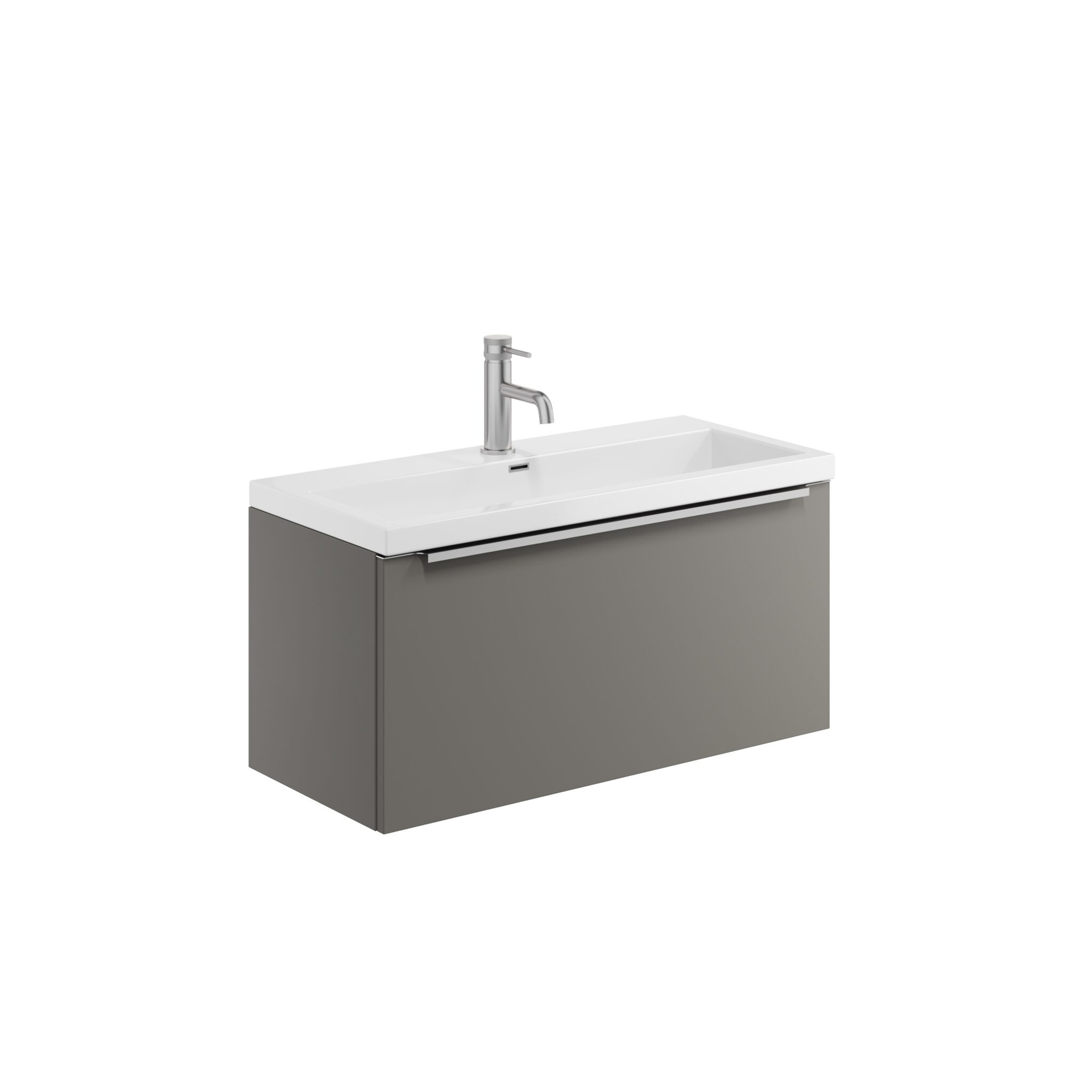 Muro 800 Basin Wall Cabinet - Dust Grey (Complete)
