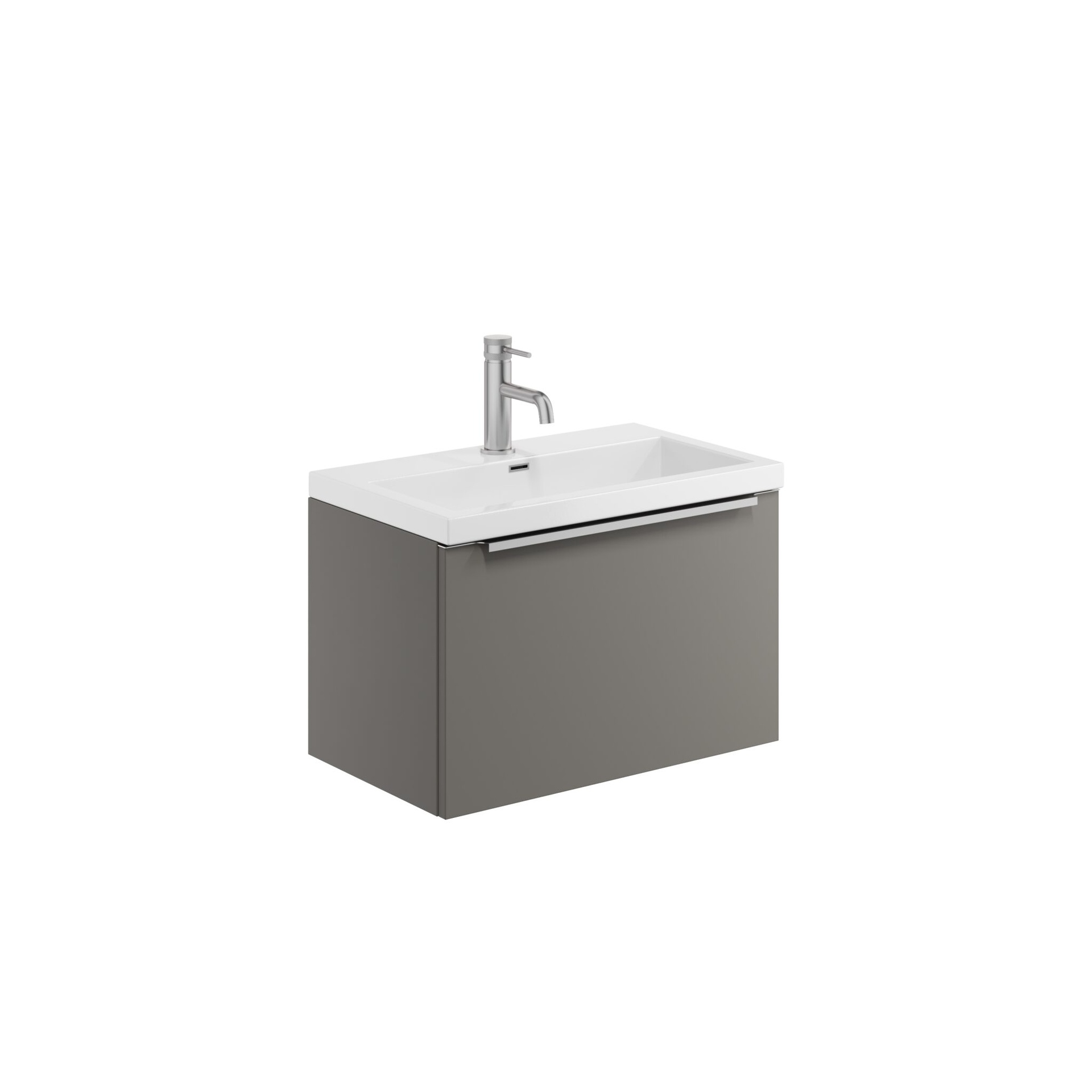 Muro 600 Basin Wall Cabinet - Dust Grey (Complete)
