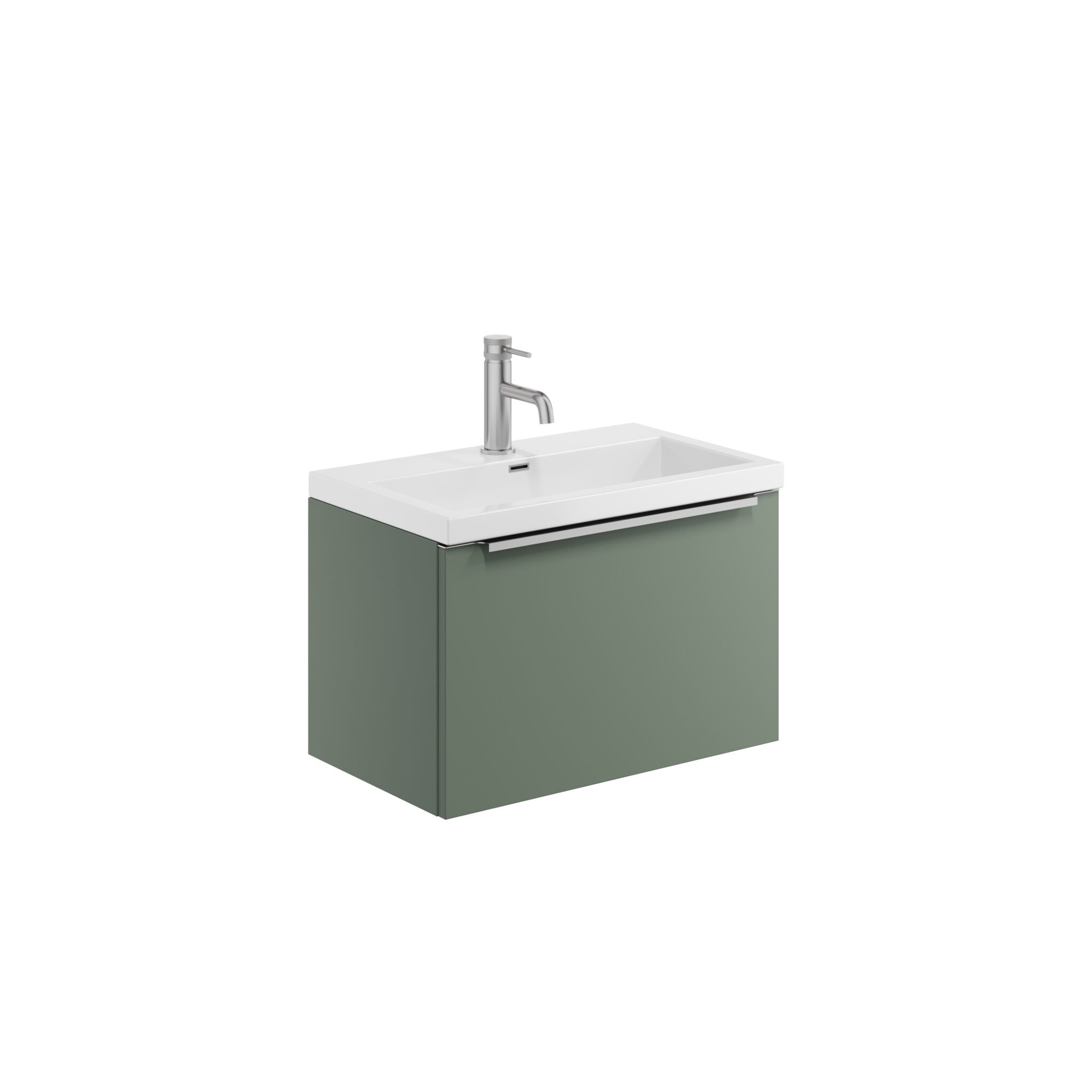Muro 600 Basin Wall Cabinet - Reed Green (Complete)