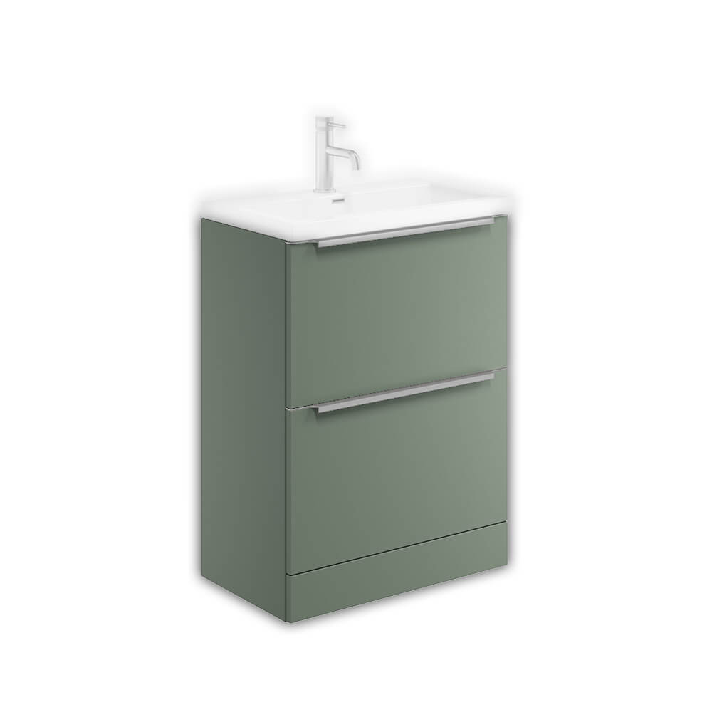 Muro 600 Basin Floorstanding Cabinet - Reed Green (Complete)