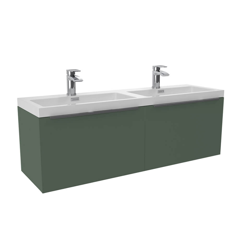 Muro 1200 Basin Basin Cabinet - Reed Green (Complete)