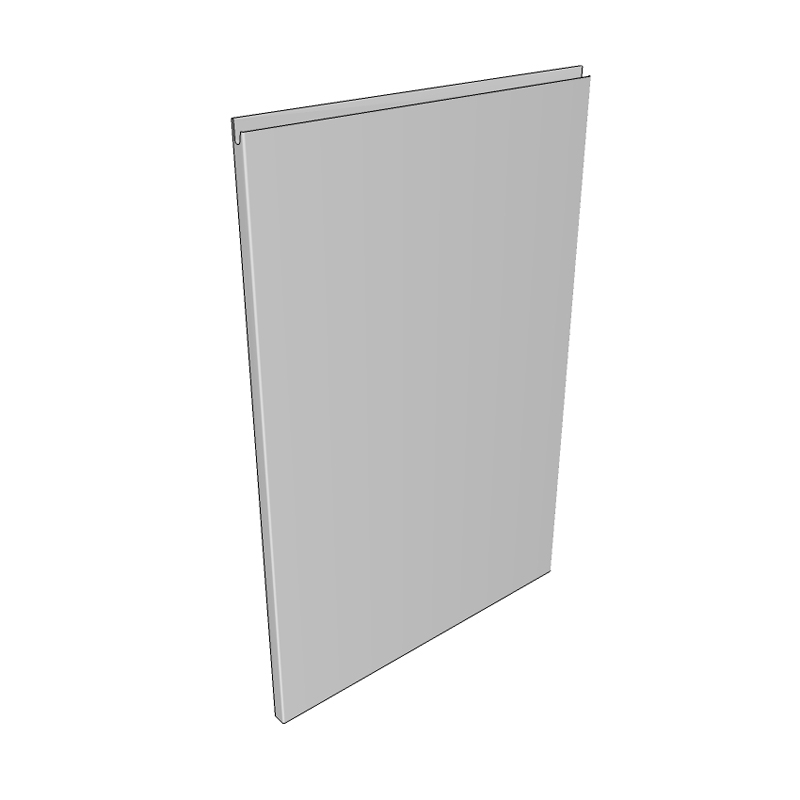 Moderna (F&B or RAL Colour) 'J' Profile Base End Panel - Plain - 900 x 650 x 22mm