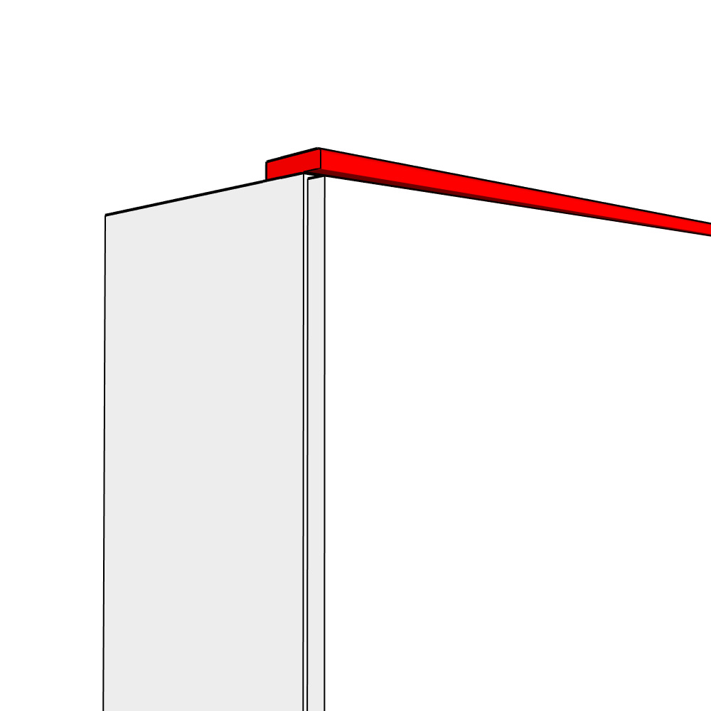 Vento Colour Straight Cornice - Universal - 18 x 75 x 2750mm (1 Long Side Edged Only)