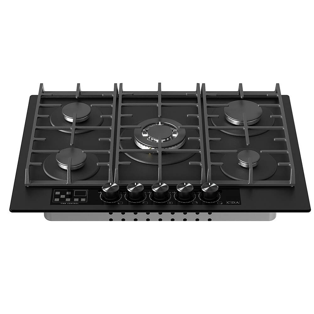 CDA HVG731MB - 70cm Gas on Glass Hob
