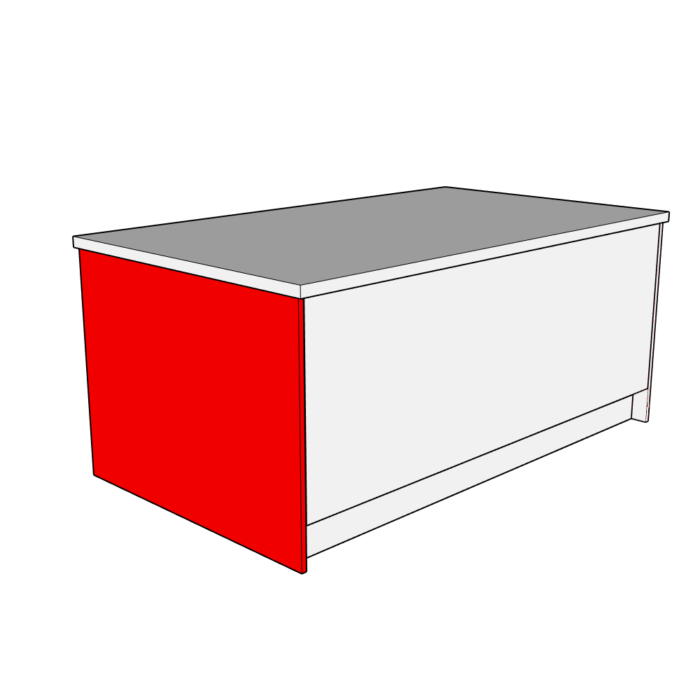 Perlo Woodgrain Breakfast Bar Back Panel - Plain - 900 x 2400 x 18mm