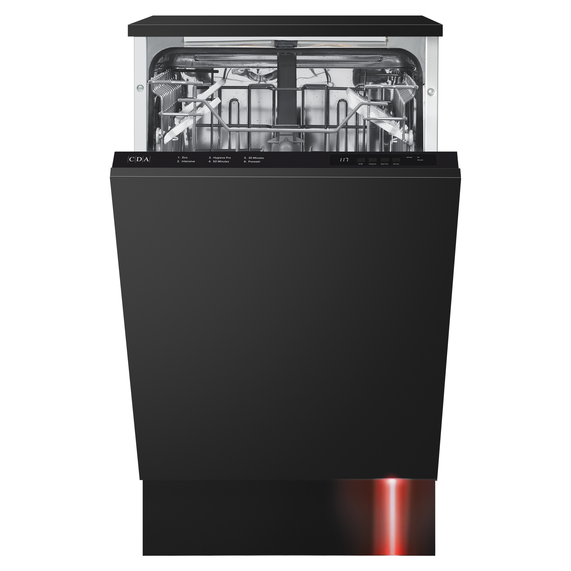 CDA CDI4121 45cm Integrated Dishwasher, 6 Programs
