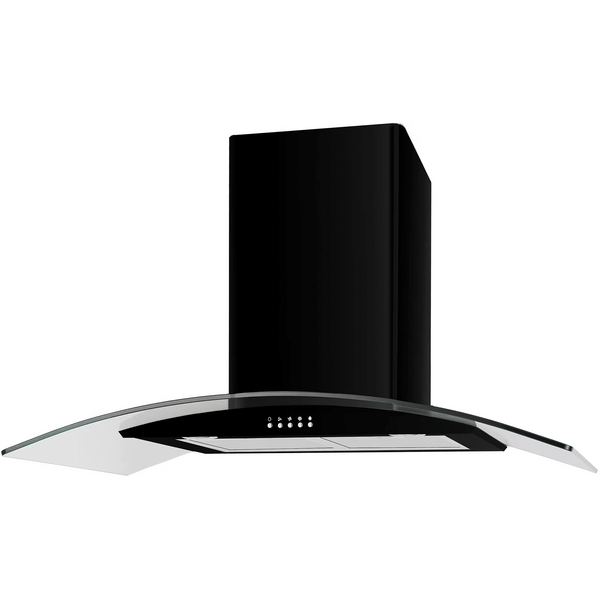 BEKIA 90cm Black Curved Glass Hood