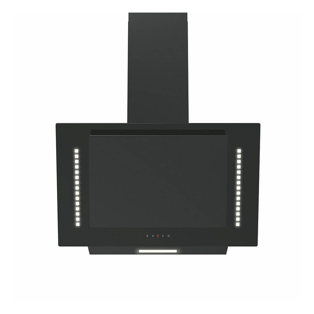BEKIA 60cm Black Angled Glass RF Hood with White Ambient Light