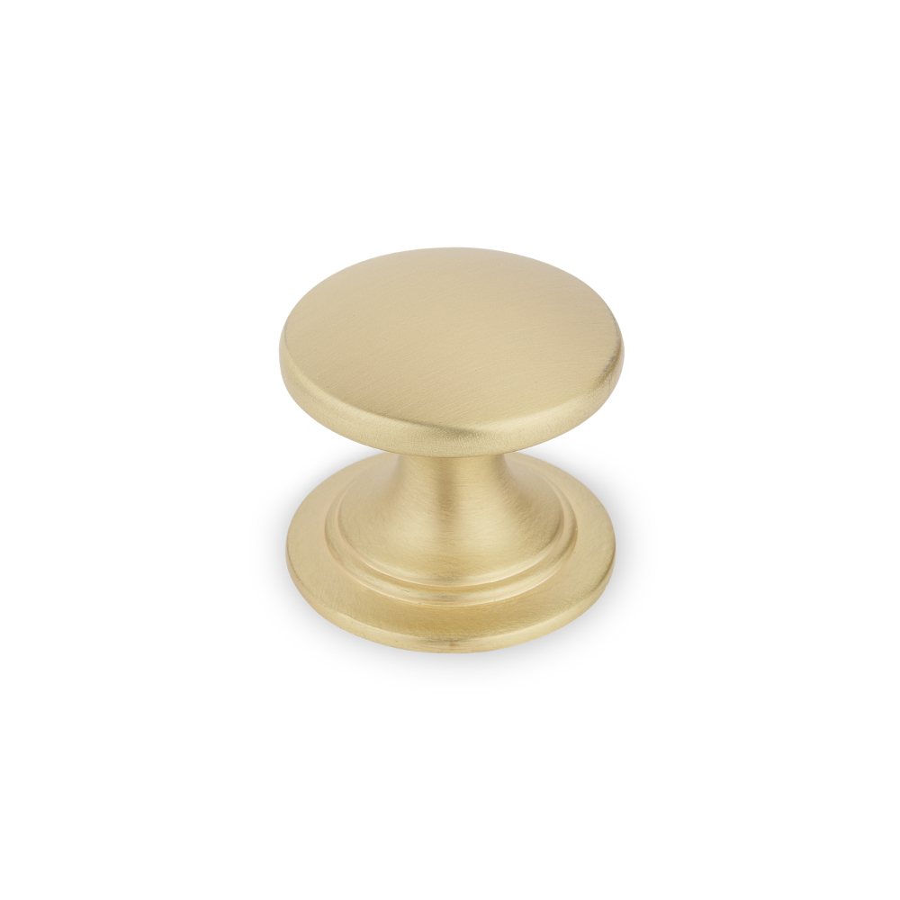 AURORA Large Round Knob - 38mm Diameter - Satin Brass (HB6-0186)