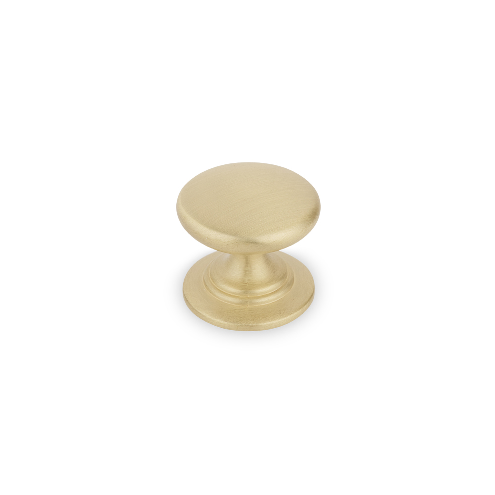AURORA Small Round Knob - 32mm Diameter - Satin Brass (HB6-0187)