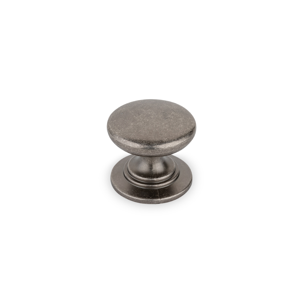 AURORA Small Round Knob - 32mm Diameter - Pewter (HB2-0127)