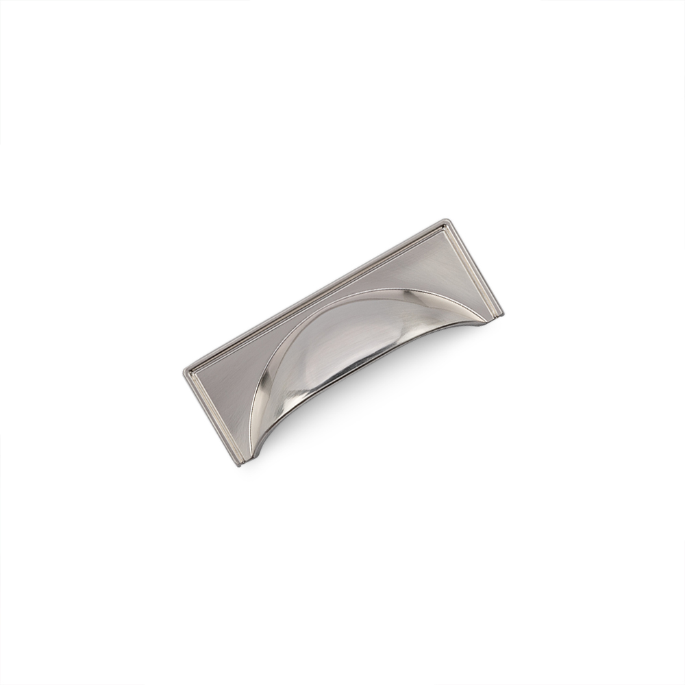 AURORA Square Cup Handle - 97mm (64mm Hole Centres) - Brushed Nickel (HB3-0143)