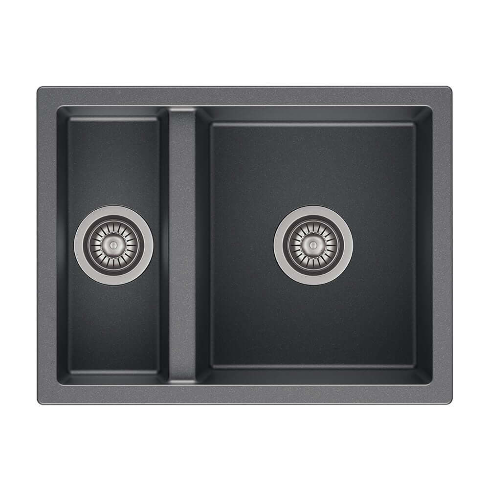 Reginox TOULON 1.5 Bowl Inset or Undermount Grey Granite Sink - 600mm Wide