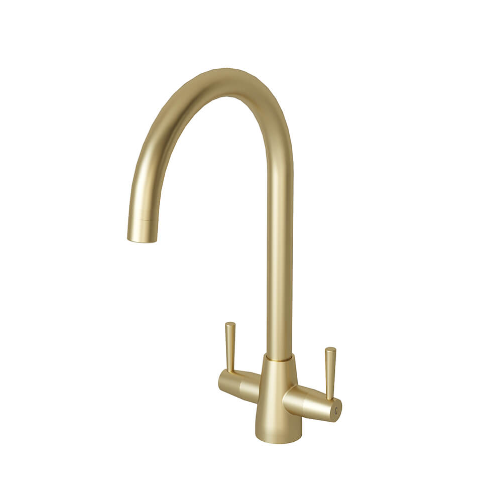 AURORA Cascade Twin Lever Tap - Brass
