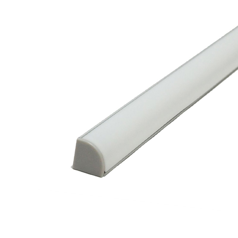 AURORA Angled Extrusion inc. Diffuser & End Caps for Flexi LED Strip Lights