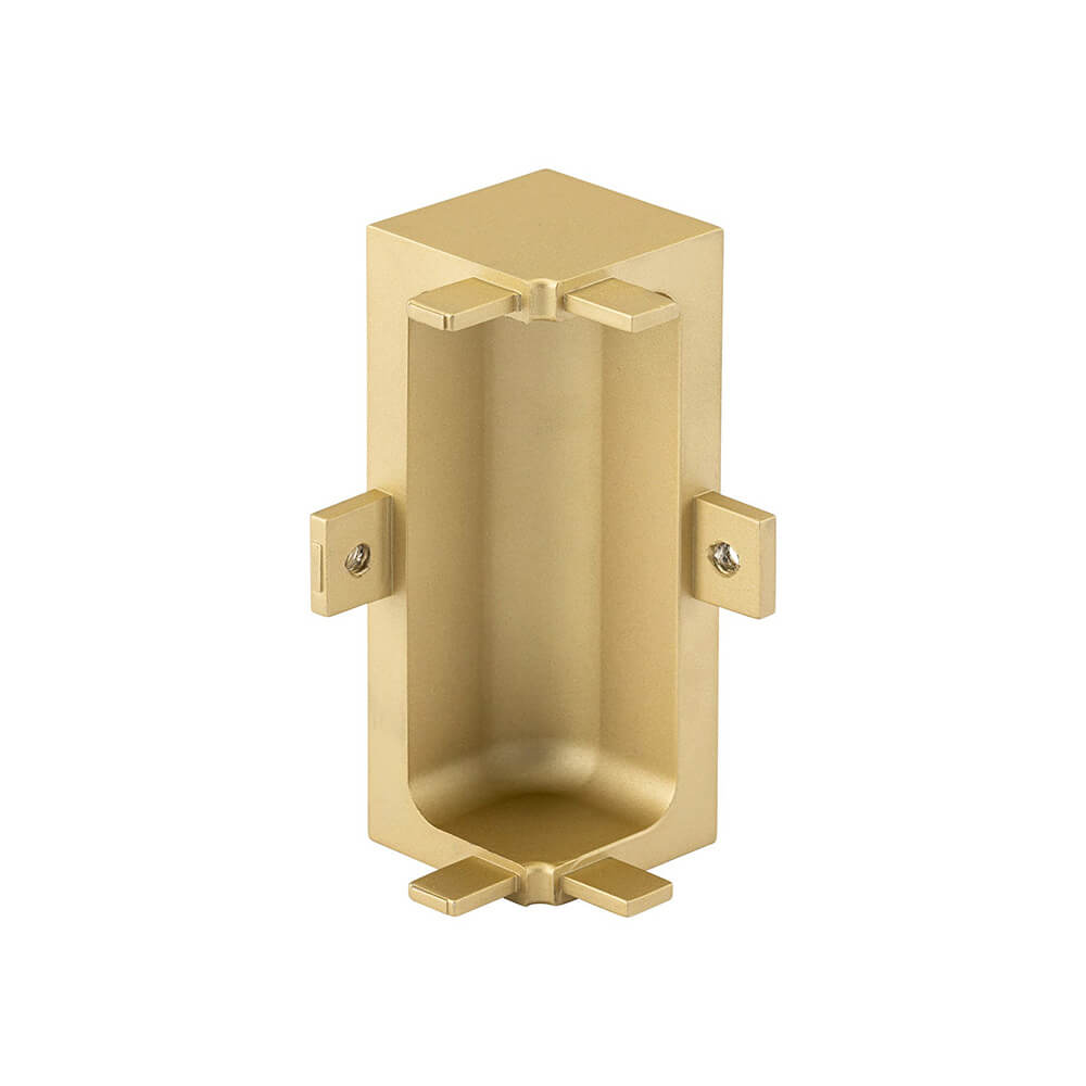 Mid Profile Internal Corner Joint for True Handleless - Brushed Brass