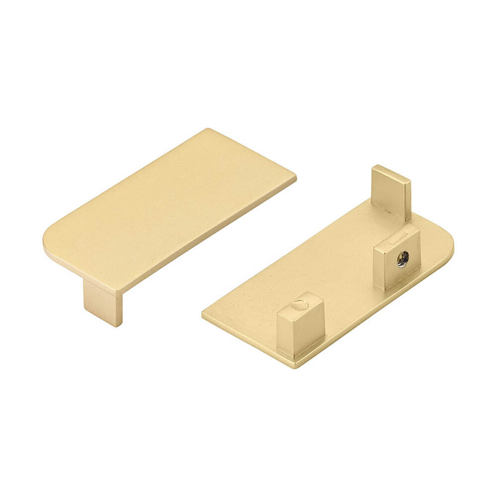 Top Profile End Plate Set for True Handleless - Brushed Brass
