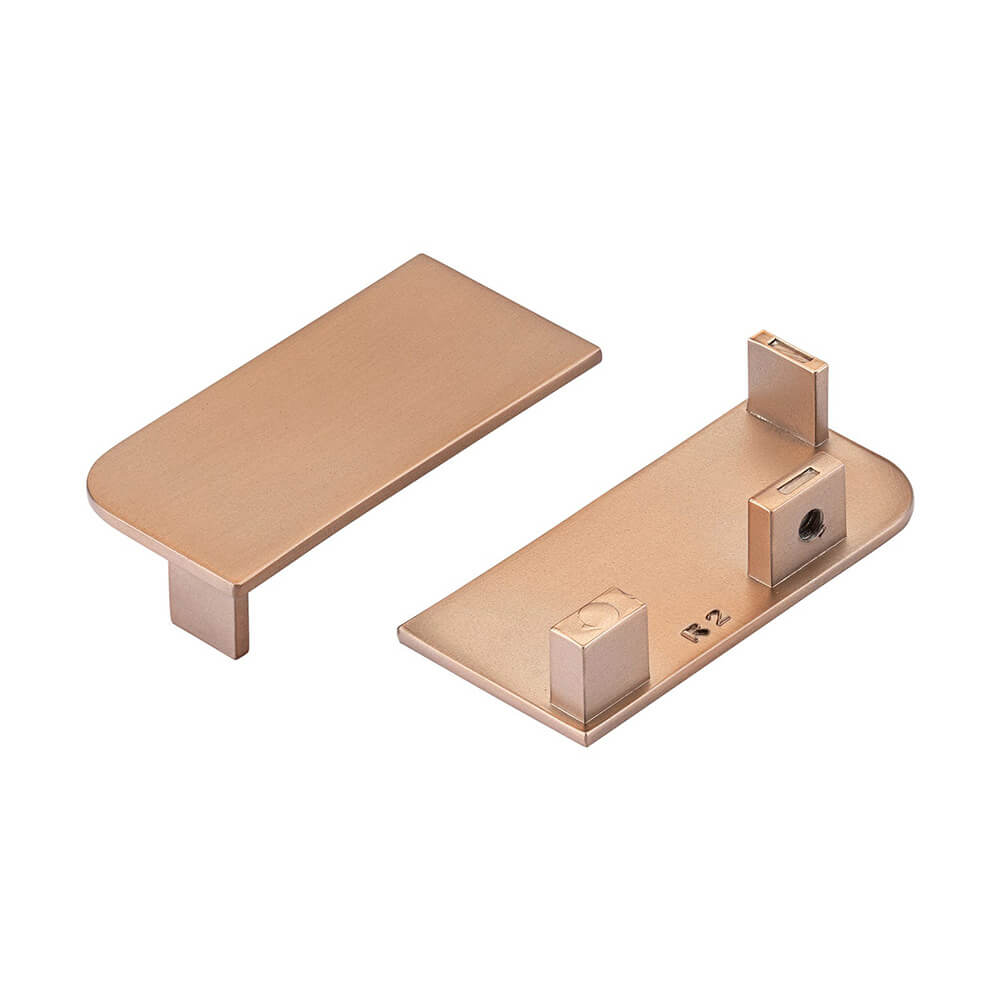 Top Profile End Plate Set for True Handleless - Brushed Copper