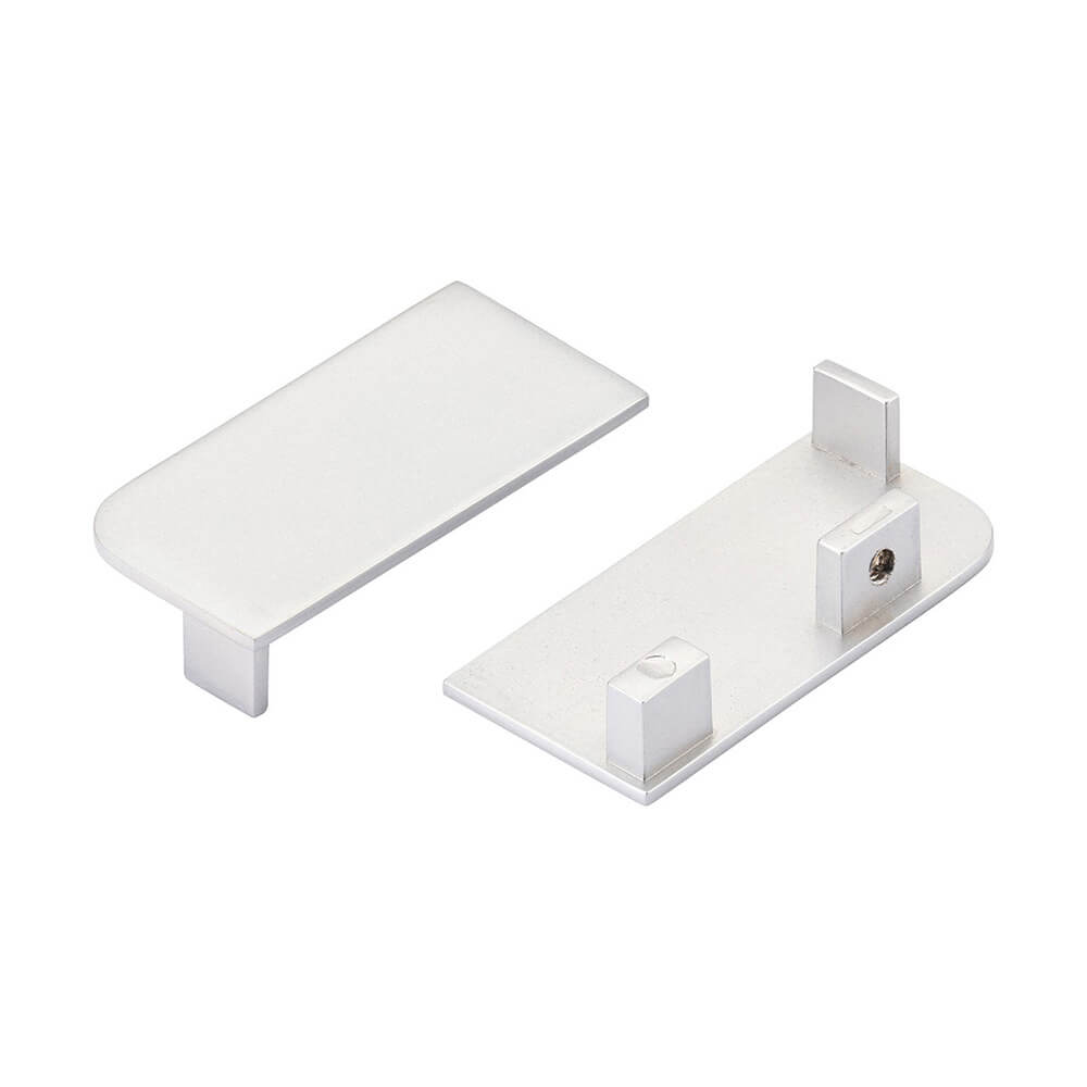 Top Profile End Plate Set for True Handleless - Brushed Silver