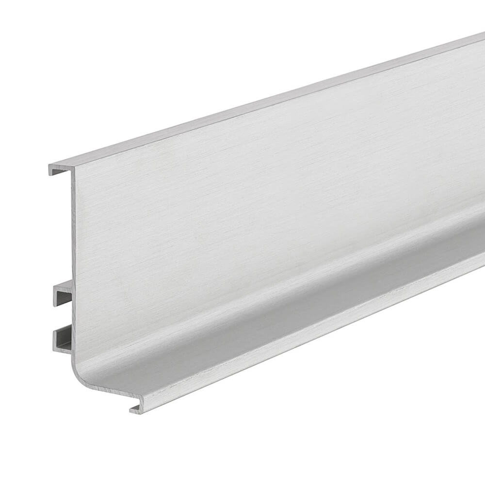 Top Profile for True Handleless - Brushed Silver - 4000mm Length