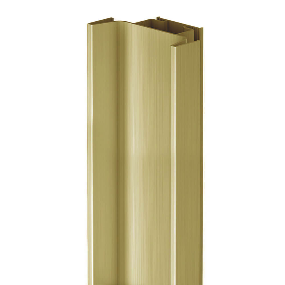 Vertical Profile - True Handleless Gola Rail - Double Opening - Brushed Brass