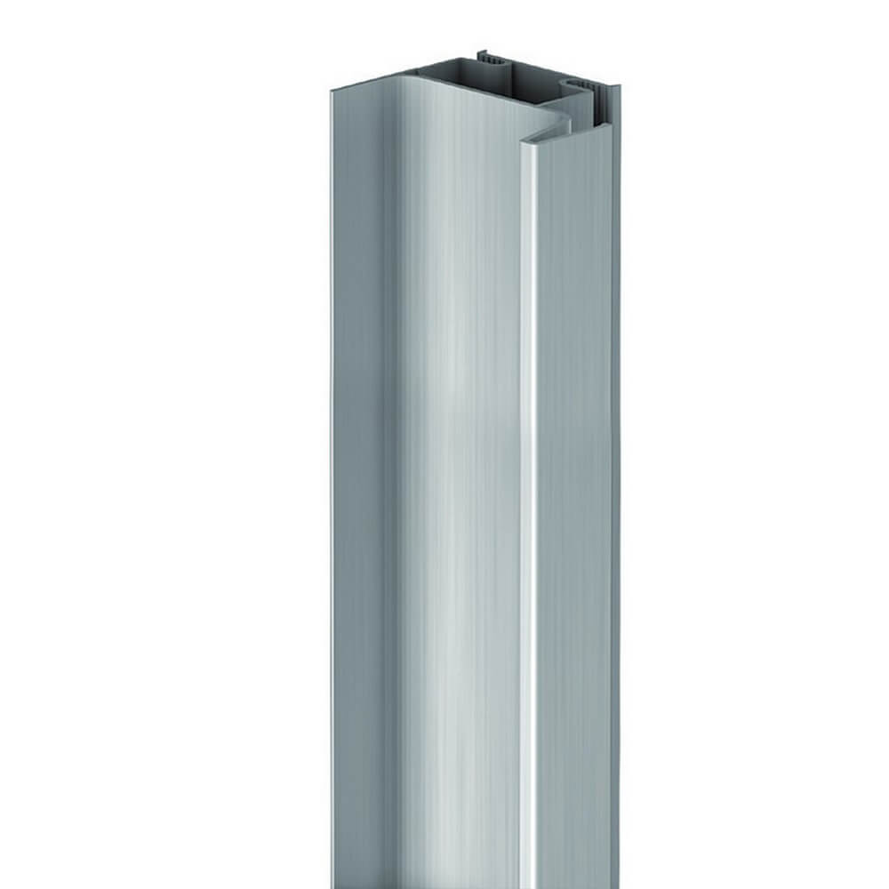Vertical Profile - True Handleless Gola Rail - Single Opening - Brushed Silver