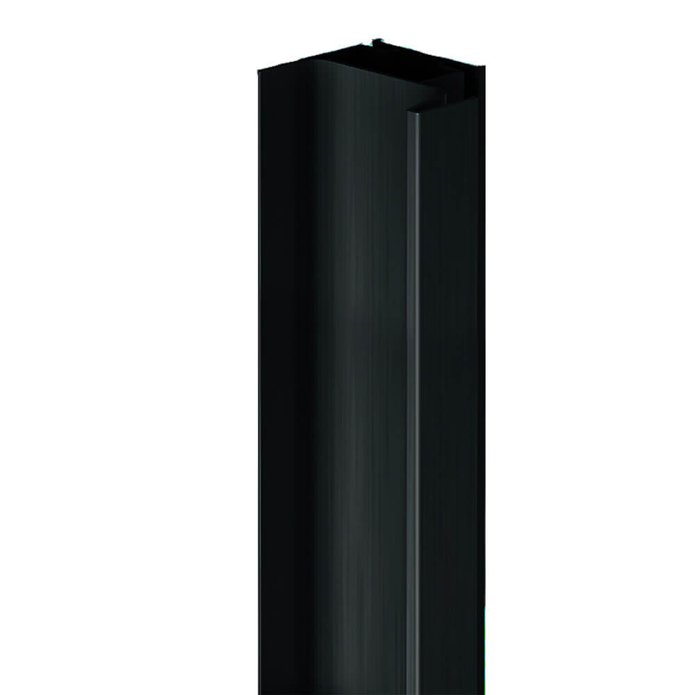 Gola Stock - Vertical Profile - True Handleless Gola Rail - Single Opening - Brushed Black - Qty 10 (Bulk)