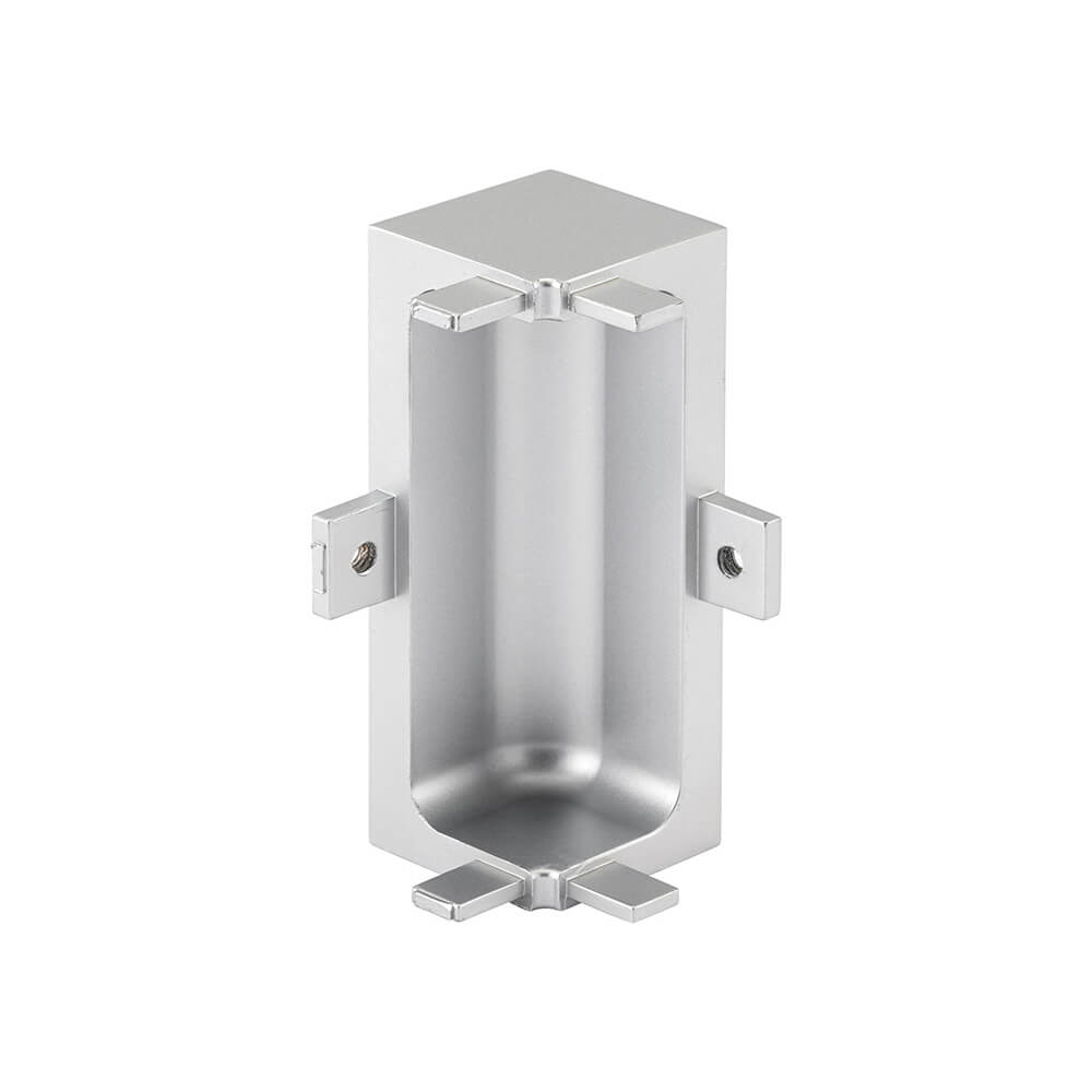 Gola Stock - Mid Profile Internal Corner Joint for True Handleless - Brushed Silver - Qty 20