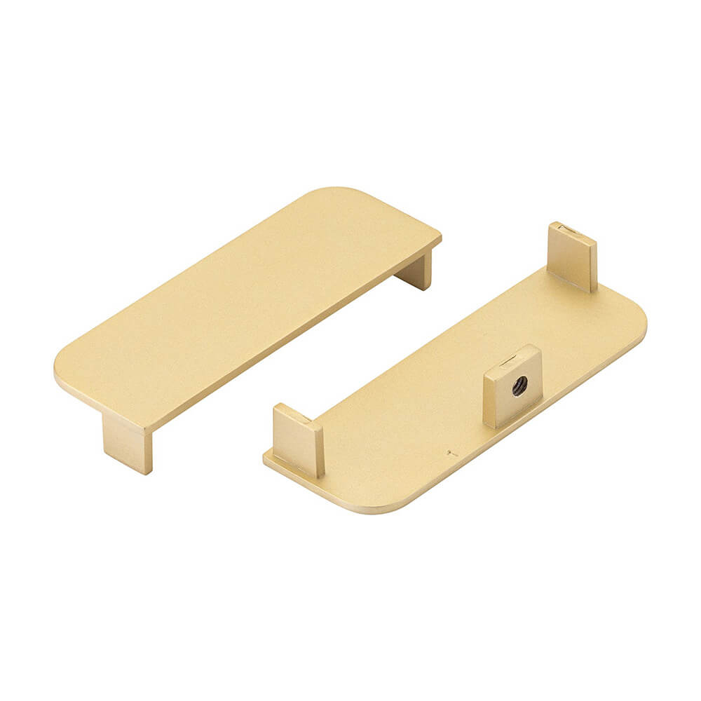Gola Stock - Mid Profile End Plate for True Handleless - Brushed Brass - Qty 20