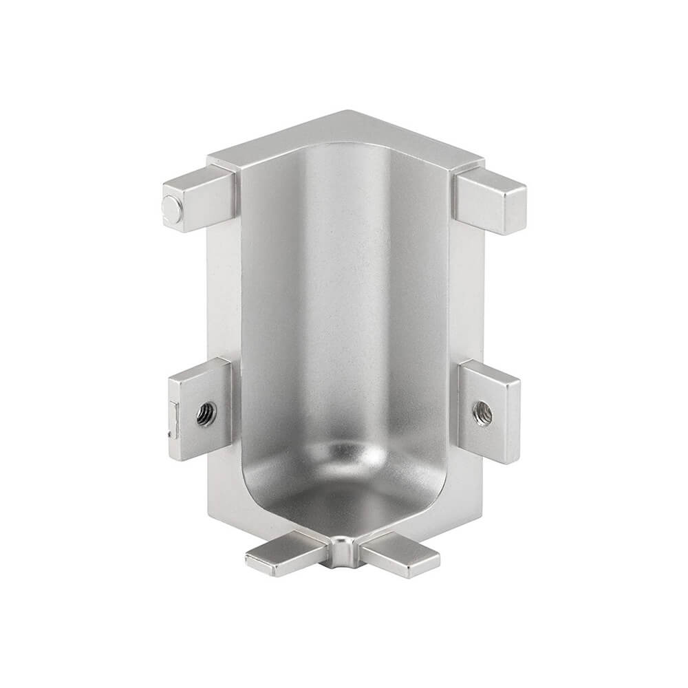 Gola Stock - Top Profile Internal Corner Joint for True Handleless - Brushed Silver - Qty 20