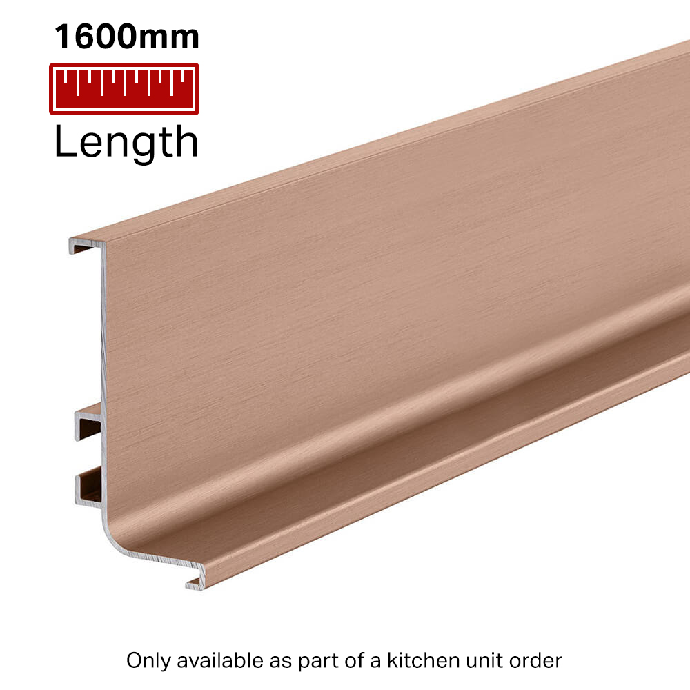 Top Profile for True Handleless - 1600mm Length - Brushed Copper