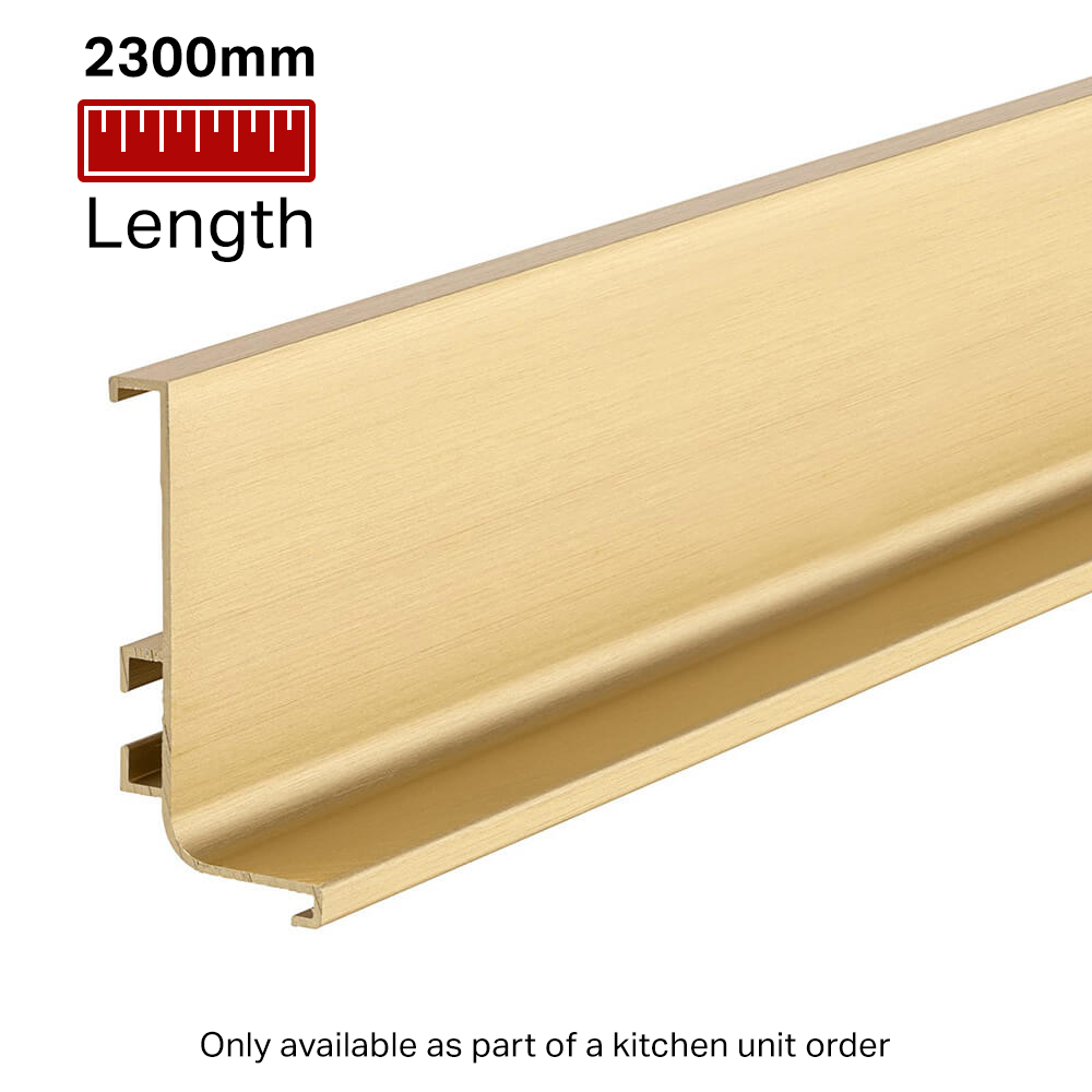 Top Profile for True Handleless - 2300mm Length - Brushed Brass