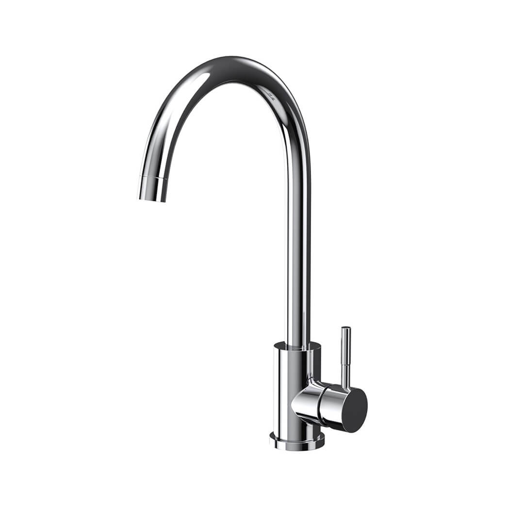 Stock - AURORA Swan Neck Mixer Tap - Chrome