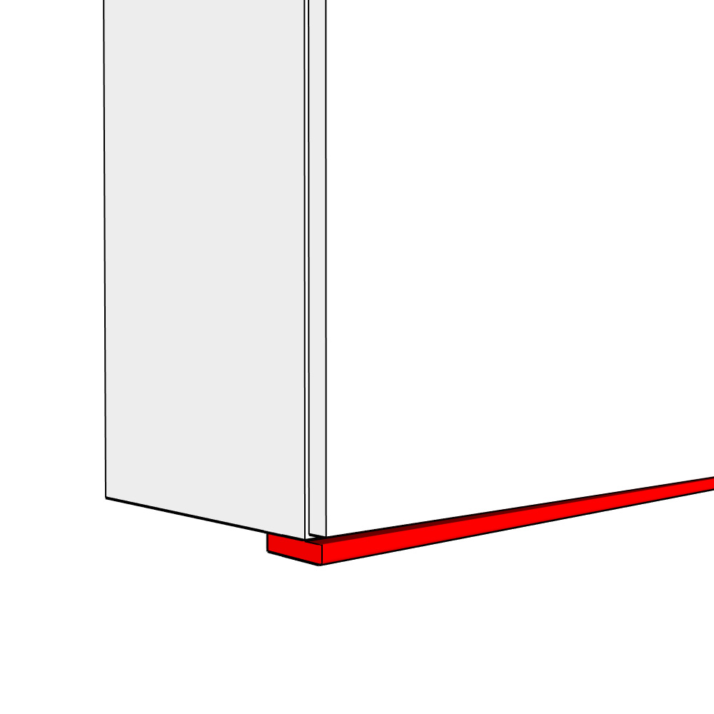 Pereto Straight Pelmet - Universal - 18 x 75 x 2750mm (1 Long Side Edged Only)